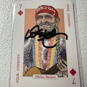 Tarjeta autógrafa de Willie Nelson