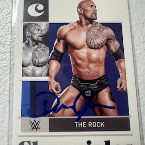 Tarjeta de autógrafos de The Rock
