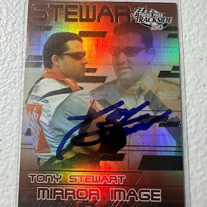 Tarjeta autógrafa de Tony Stewart