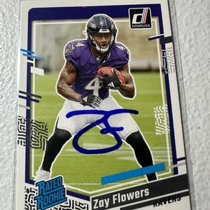 Zay Flowers Autogrammkarte