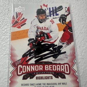 Tarjeta autógrafa de Connor Bedard