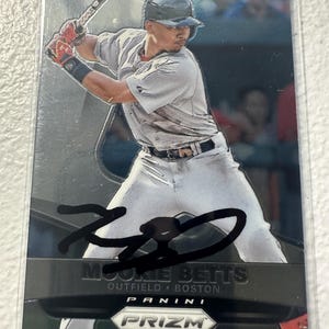 Cartão de autógrafo de Mookie Betts