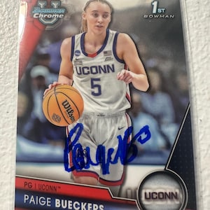 Cartão de autógrafo de Paige Bueckers