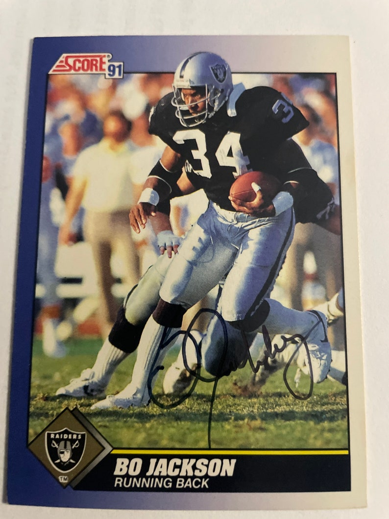 Bo Jackson Autographed Card Etsy