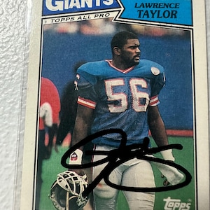 Tarjeta autógrafa de Lawrence Taylor