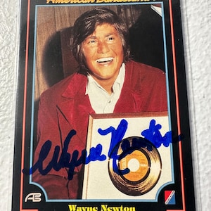 Tarjeta autografiada de Wayne Newton