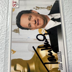 Von Tom Hanks signierte Karte