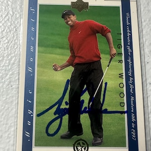 Tiger Woods Autogrammkarte