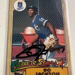 Cartão de autógrafo de Bo Jackson