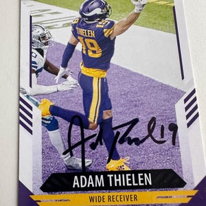 Cartão de autógrafo de Adam Thielen