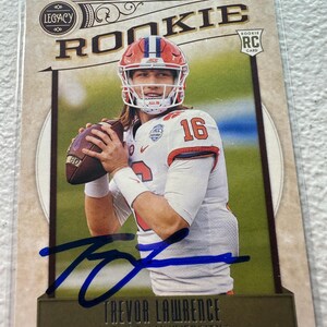 Cartão de autógrafo de Trevor Lawrence
