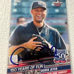 Derek Jeter Autogrammkarte