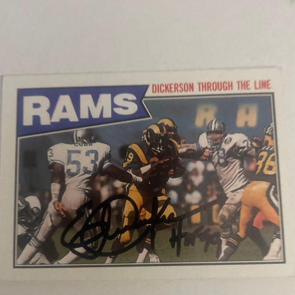 Eric Dickerson Autographed Card
