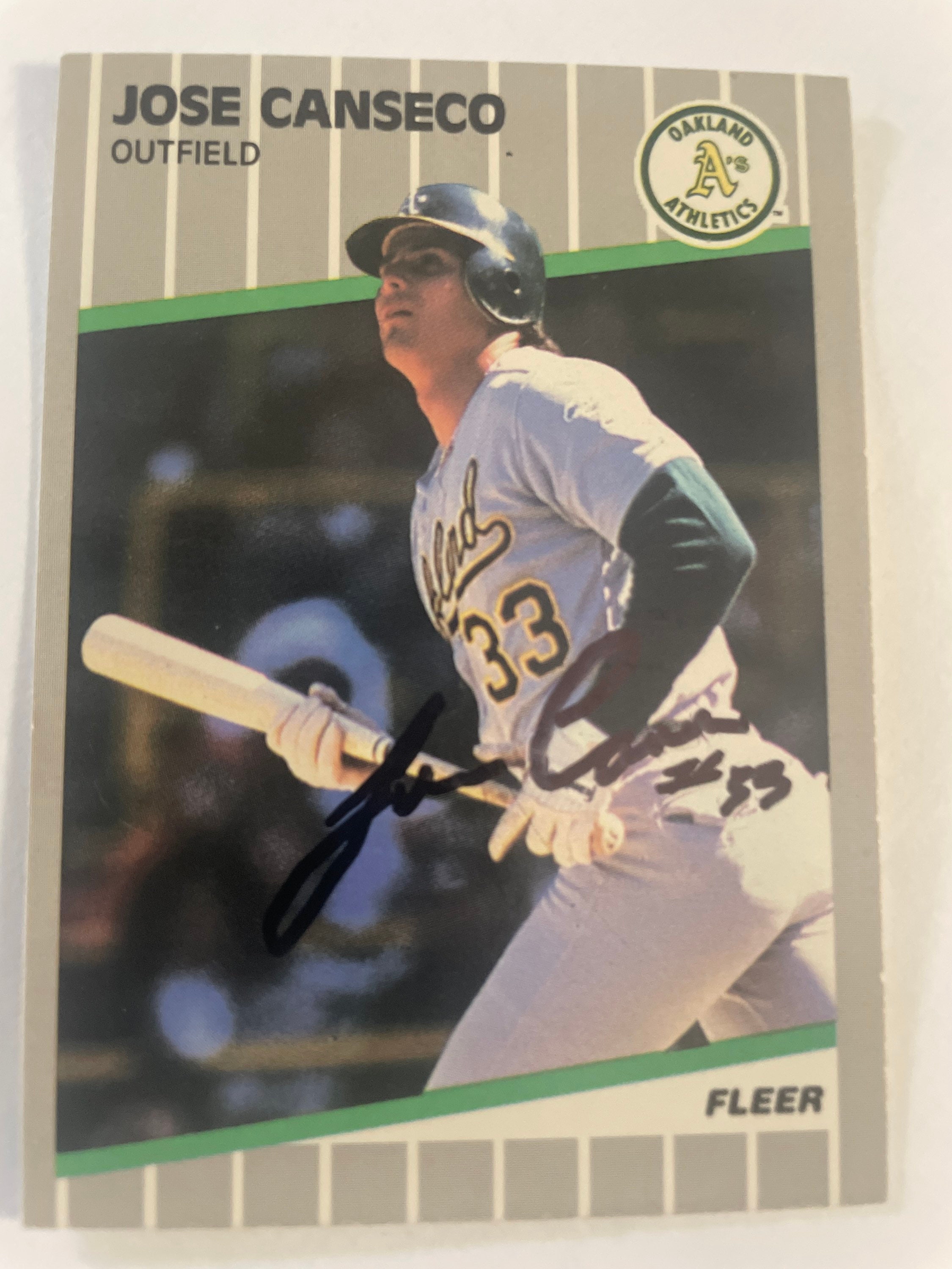 Jose Canseco Autographed Card 