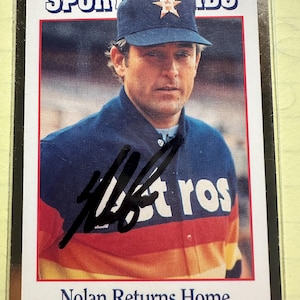 Cartão de autógrafos de Nolan Ryan