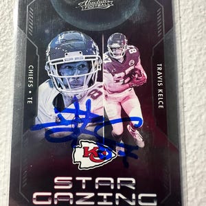 Travis Kelce signierte Karte