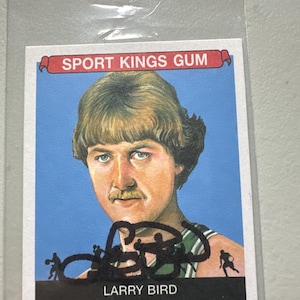 Larry Bird (Sport Kings Gum) signierte Karte