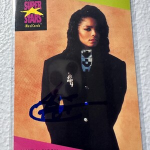 Janet Jackson Autogrammkarte