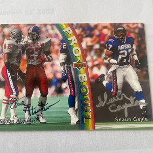 Carte autographiée Steve Atwater/Shaun Gayle
