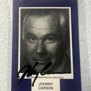 Johnny Carson Autogrammkarte
