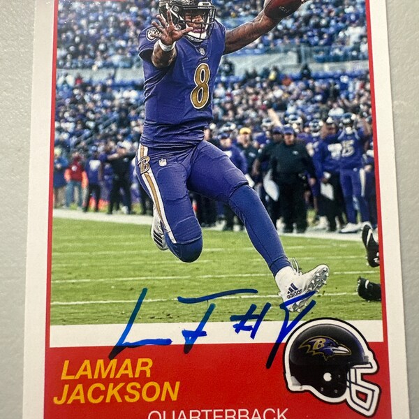 Lamar Jackson autograph card