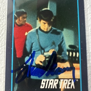Tarjeta autografiada de William Shatner