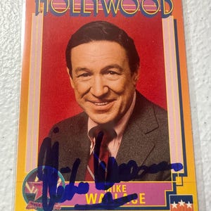 Tarjeta autógrafa de Mike Wallace