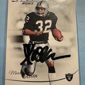 Cartão autografado por Marcus Allen
