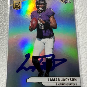 Tarjeta autógrafa de Lamar Jackson