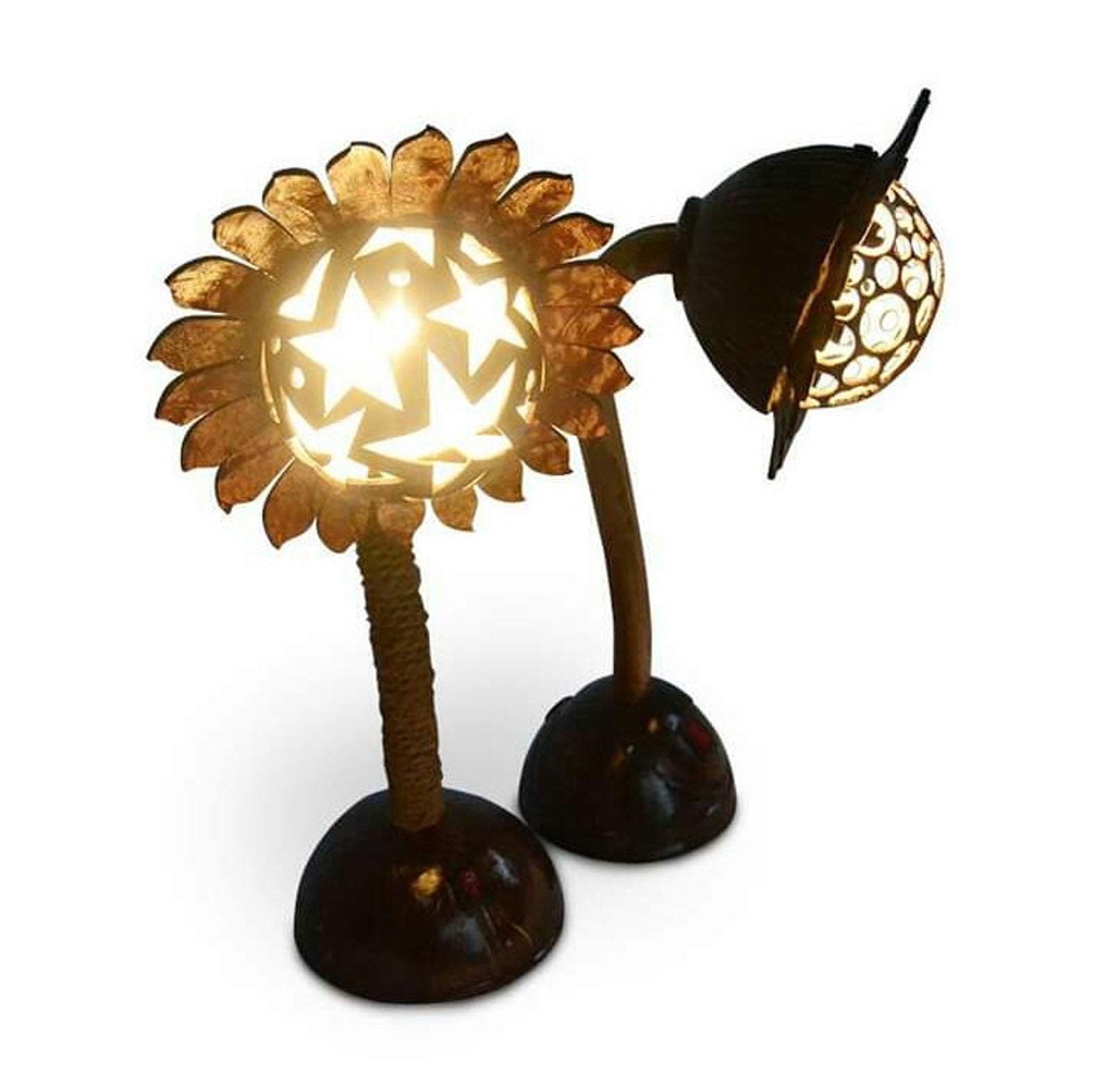 Handicraft Table Lamp/ Coconut Shell Lamp Shade Etsy