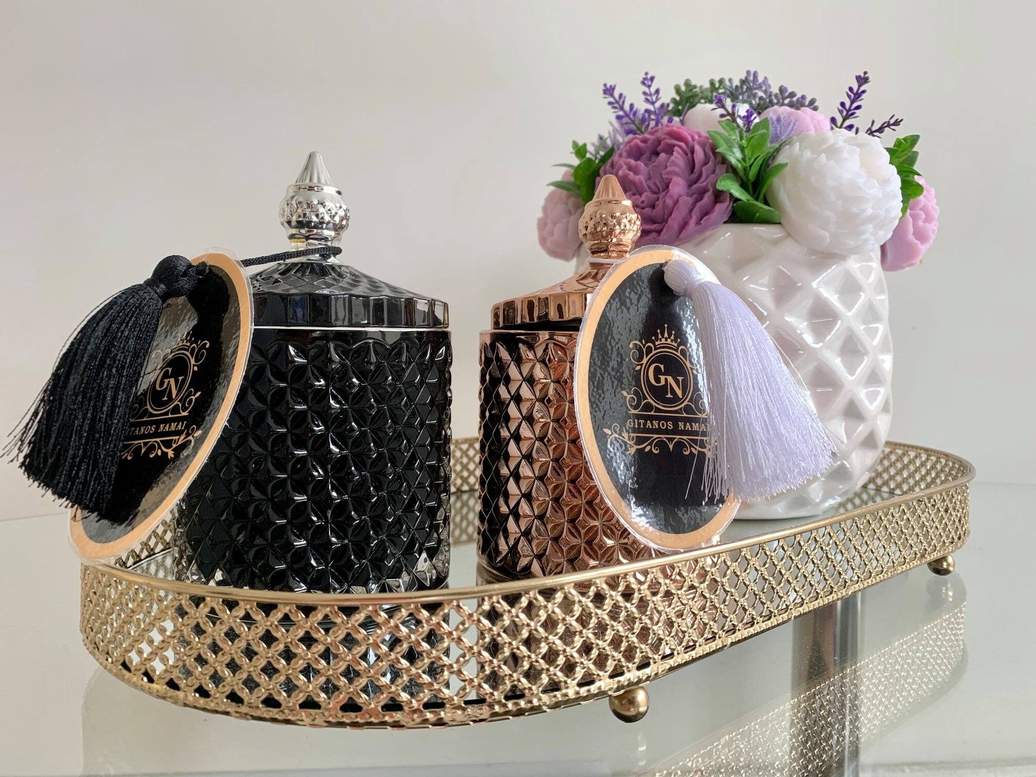 Scented candle DUBAI 230ml Medium Luxury Geo glass jar Etsy