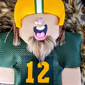 Handmade Football Player Wreath Attachment: Custom Team Colors