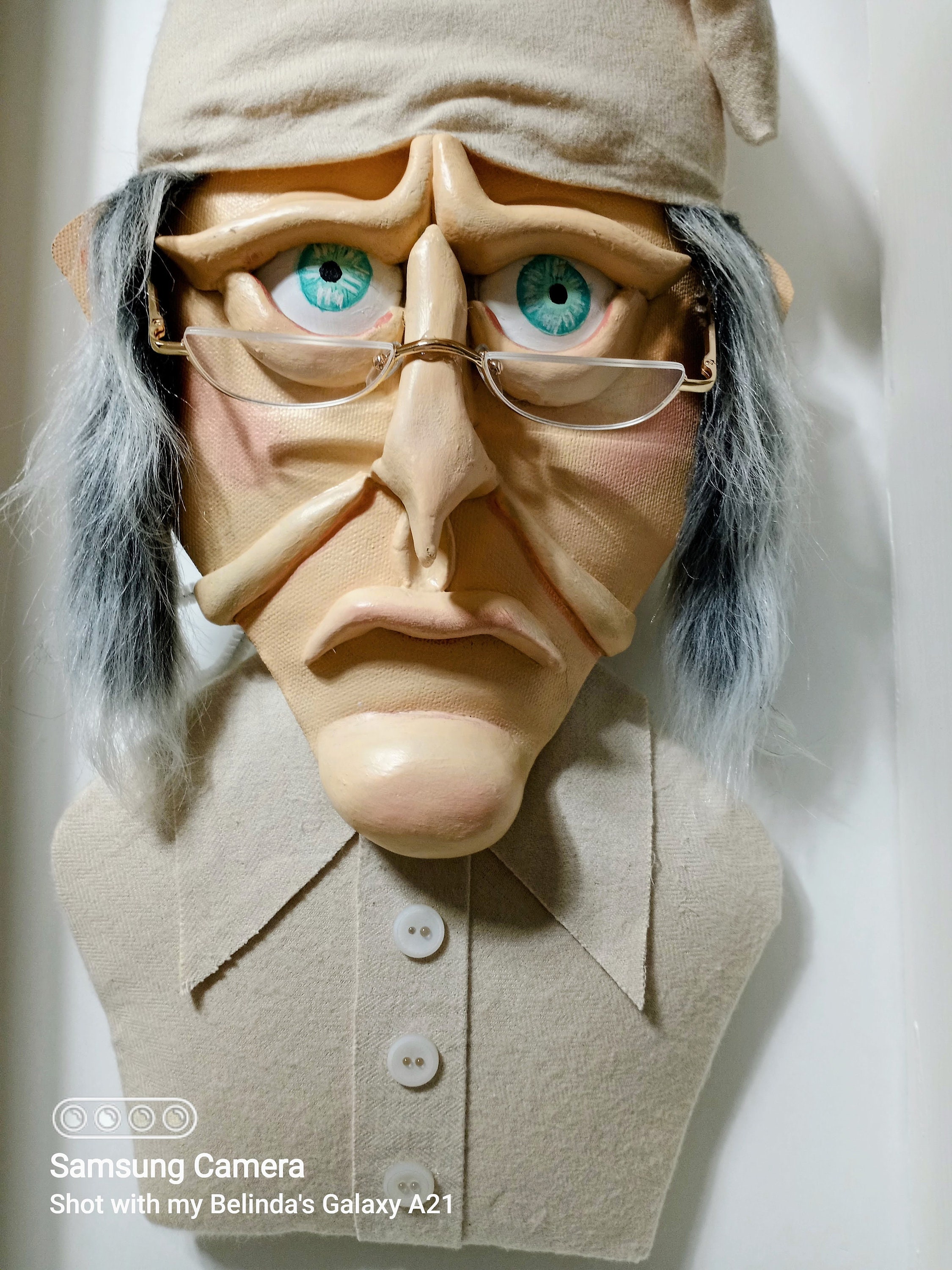 Handmade Ebenezer Scrooge Wreath Attachment: Grumpy Man Christmas Decor ...