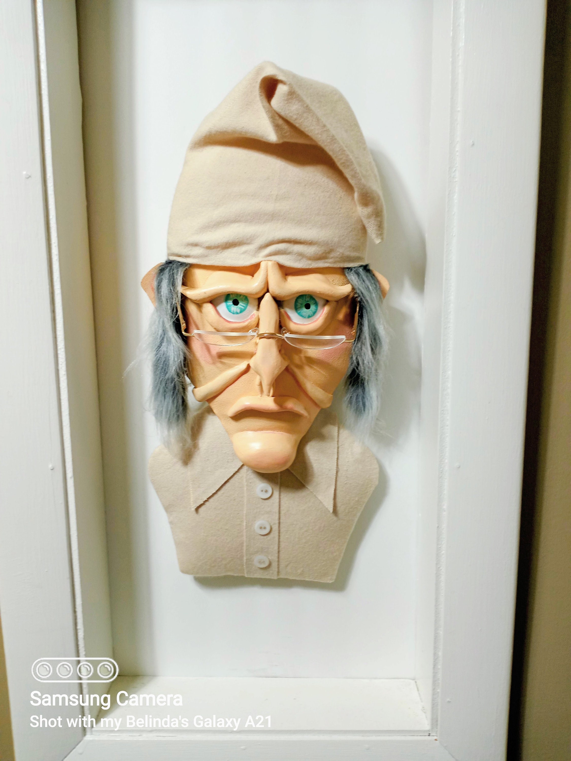 Handmade Ebenezer Scrooge Wreath Attachment: Grumpy Man Christmas Decor ...