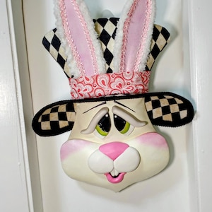 Buttercup wreath attachment, Bunny wreath attachment, Victorian bunny, Spring decor, 3D wreath decor, Whimsical wreath embellishment, Easter