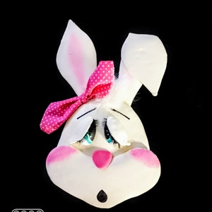 Bunny Wreath Attachment: Handmade Easter Decor, Lil&#39; Peep Style