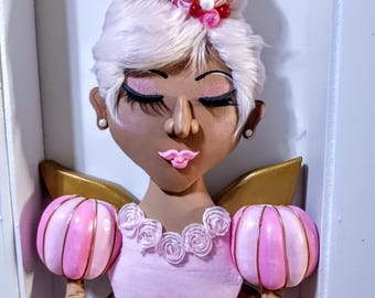Sugar Plum Fairy Wreath Attachment: Handmade Christmas Decor