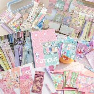 Japanisches Kawaii Briefpapier + Snack Set