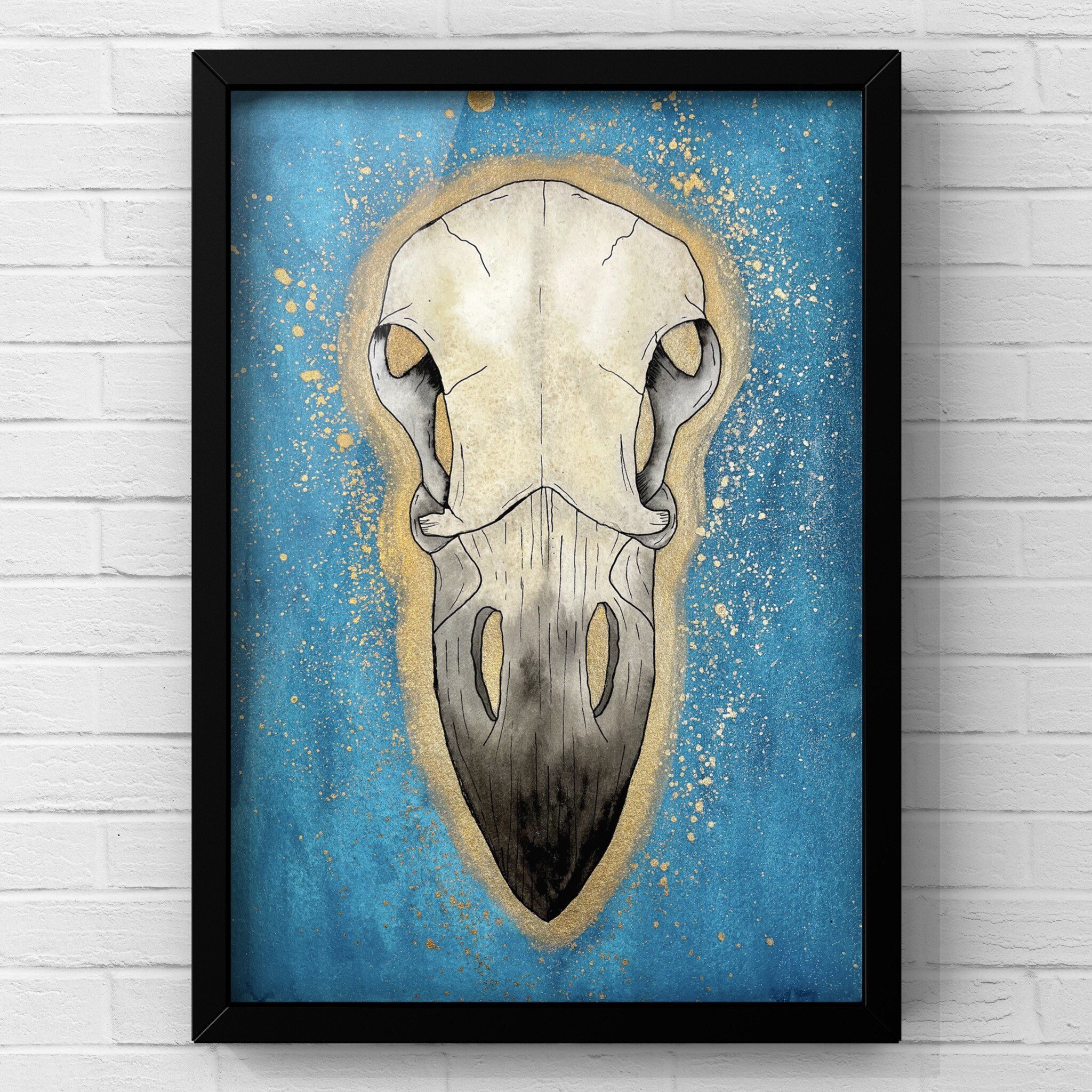 Aquarelles Crânes de Corbeau