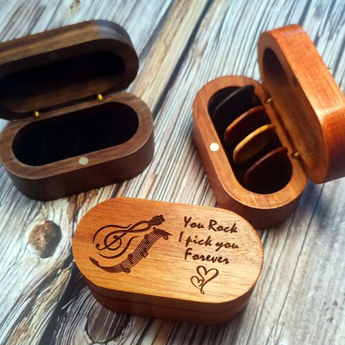 Personalized Engrave Guitar Pick Case Custom Picks Plectrum Etsy