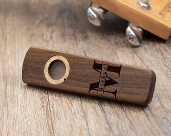 Personalized Wooden Kazoo, Custom Message Kazoos, Guitar Player Gifts, Gift for Dad, Music Teacher