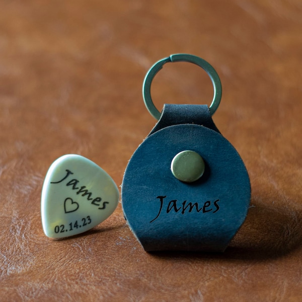 Personalized Beef Bone Pick with Case, Custom Handmade Bone Guitar Picks, Engraved Unique Plectrum for Father's Day, Birthday Gift