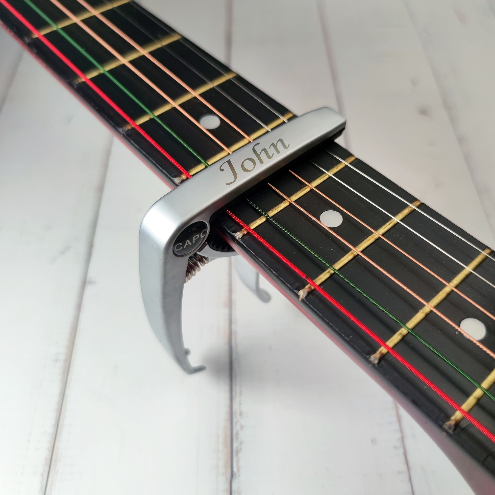 Personalised Metal Guitar Capo Custom Guitar Metal Pick Etsy UK