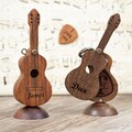 Personalized Wood Guitar Shape Picks Box,Custom Guitar Pick Case,Engraved Plectrum Holder Storage, Gift for Father's Day Guitarist Birthday product logo
