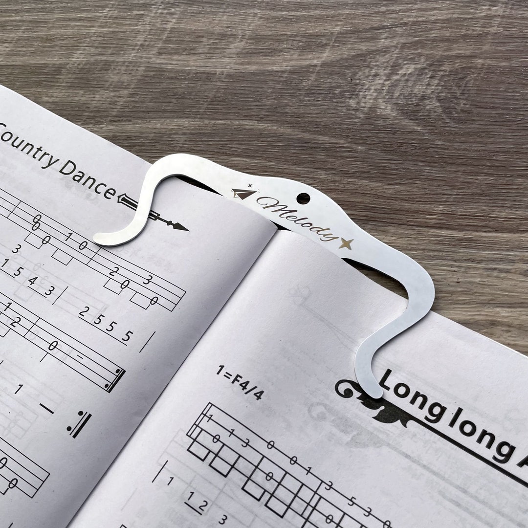 Personalized Music Page Holder Custom Piano Book Bookmark Etsy