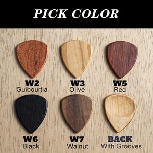 Personalisierte Gitarrenplektren aus Holz mit Etui, individueller Plektrumhalter, Plektrumbox – das perfekte Geschenk für Gitarrenspieler, zum Vatertag oder zu Weihnachten. Bild 9
