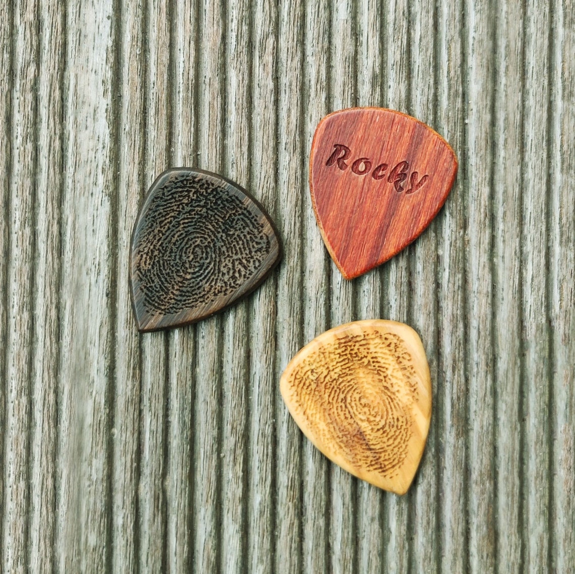 Personalized Fingerprint Guitar Pick, Engraved Custom Picks Box, Memory ...
