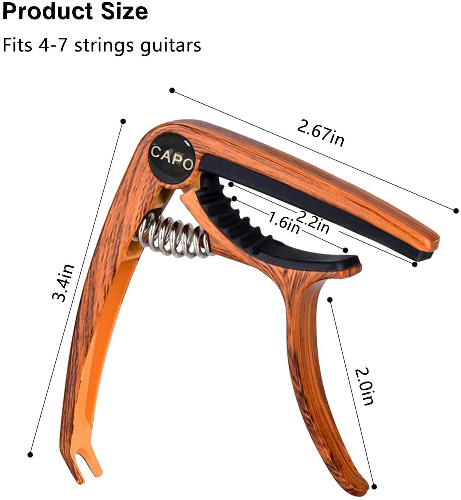 Personalized Guitar Capo Engraved Your Words Custom Etsy