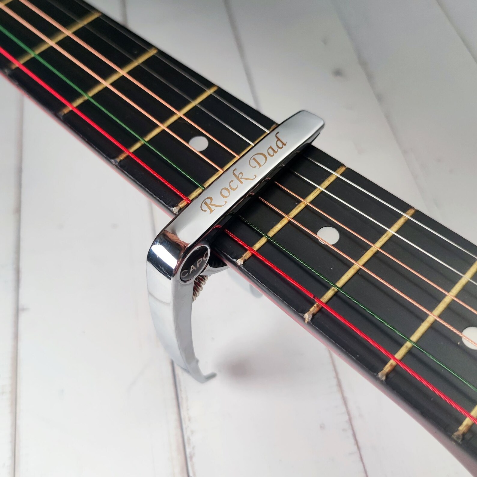 Personalised Metal Guitar Capo Custom Guitar Metal Pick Etsy UK