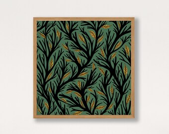 Blended Branches Art Print | 10"x10" or 8"x10" | Purely Mauve Original Design